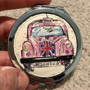 Brighton compact mirror and London finger loop for cellphone.